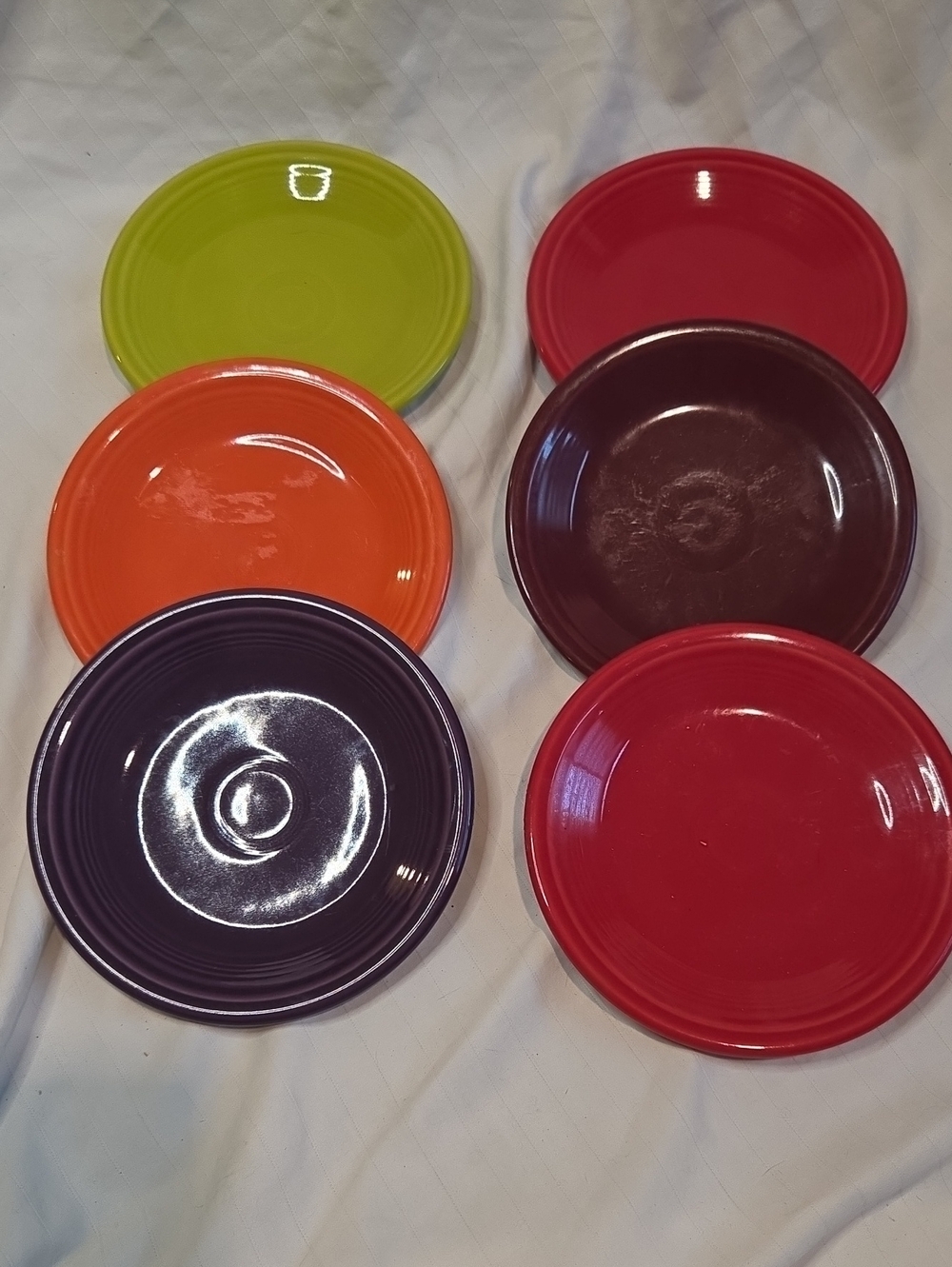 Vintage Fiesta USA Salad Plates 7" Set of 6